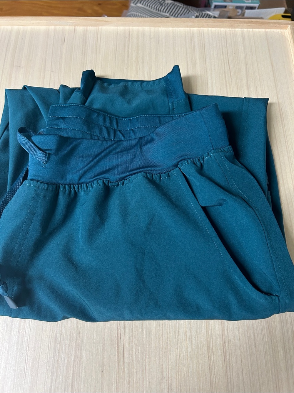 Women's Teal Drawstring Scrub Pants XXL